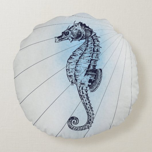 ヴィンテージ航海の魅力的乗馬 ラウンドクッション (裏面)