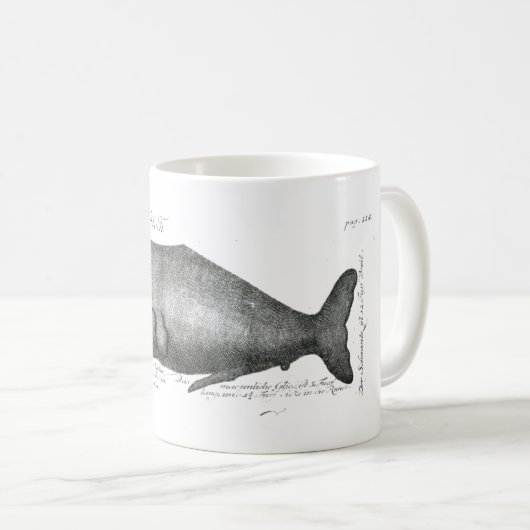 ヴィンテージ航海の·スクリムシャ·ホエール·ヒップスター コーヒーマグカップ (正面右)