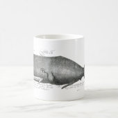 ヴィンテージ航海の·スクリムシャ·ホエール·ヒップスター コーヒーマグカップ (中央)