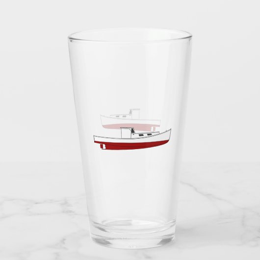 ヴィンテージ航海の – ダウネストメインロブスターボート タンブラーグラス (裏面)