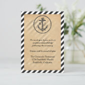 ヴィンテージ航海アンカー - 受付招待 招待状 (スタンド正面)