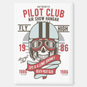 ヴィンテージ航空クラブロゴ マグネット (正面)