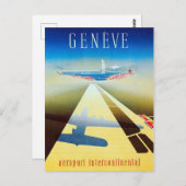 ヴィンテージ航空ジュネーブスイス旅行 ポストカード (正面/裏面)