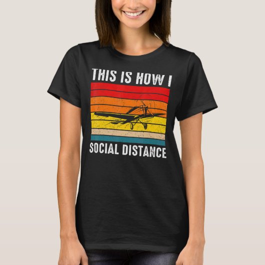 ヴィンテージ航空パイロットレトロ飛行学校 Tシャツ (正面)