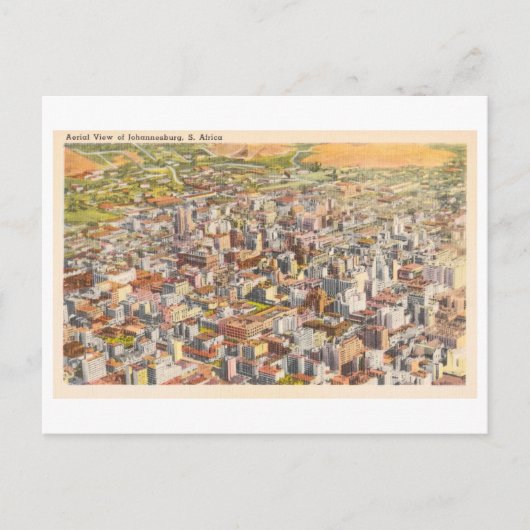 ヴィンテージ航空ビューオブヨハネスバーグ ポストカード (正面)