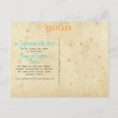 ヴィンテージ航空会社の旅行イラストレーション保存日付 案内ポストカード (裏面)