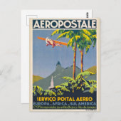 ヴィンテージ航空便はがき ポストカード (正面/裏面)