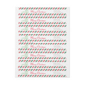 ヴィンテージ航空便クリスマス ラップアラウンドラベル (シート)