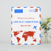 ヴィンテージ航空便結婚式 プログラムチラシ (スタンド正面)