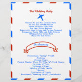 ヴィンテージ航空便結婚式 プログラムチラシ (裏面)