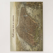 ヴィンテージ航空地図マンハッタンニューヨーク，1870年， ジグソーパズル (縦)