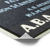 ヴィンテージ航空広告オランダスウェーデン航空 ポスター (角)