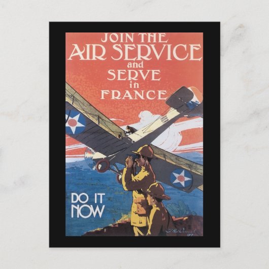 ヴィンテージ航空業務の募集 ポストカード (正面)