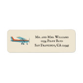 ヴィンテージ航空機セスナ航空返送先住所 ラベル (正面)