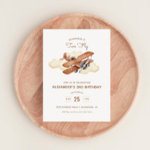 ヴィンテージ航空機バイプレーンツーフライ誕生日