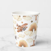 ヴィンテージ航空機バイプレーンボーイズバースデーパーティー 紙コップ (裏面)