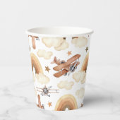 ヴィンテージ航空機バイプレーンボーイズバースデーパーティー 紙コップ (正面)