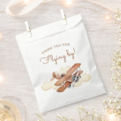 ヴィンテージ航空機バイプレーンボーイ誕生日 フェイバーバッグ (クリップ留めされた状態)