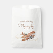 ヴィンテージ航空機バイプレーンボーイ誕生日 フェイバーバッグ (正面)