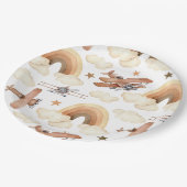 ヴィンテージ航空機バイプレーンボーイ誕生日 ペーパープレート (アングル)