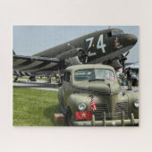 ヴィンテージ航空機写真 パイロット父の誕生日航空 ジグソーパズル (横)