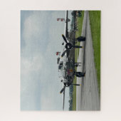 ヴィンテージ航空機写真 パイロット父の誕生日航空 ジグソーパズル (縦)