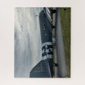 ヴィンテージ航空機写真 パイロット父の誕生日航空 ジグソーパズル (縦)