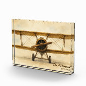 ヴィンテージ航空機名航空クール飛行士 フォトブロック (右)