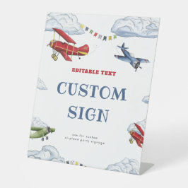 ヴィンテージ航空機最初の誕生日メッセージカード 台座サイン