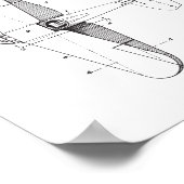 ヴィンテージ航空機特許ウォールアート飛行機ポスター ポスター (角)