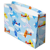ヴィンテージ航空機空力飛行機航空パーティー ラージペーパーバッグ (裏面アングル)