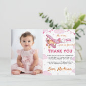 ヴィンテージ航空機第一誕生日サンキューカード サンキューカード (スタンド正面)