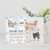 ヴィンテージ航空機第一誕生日サンキューカード サンキューカード (スタンド正面)