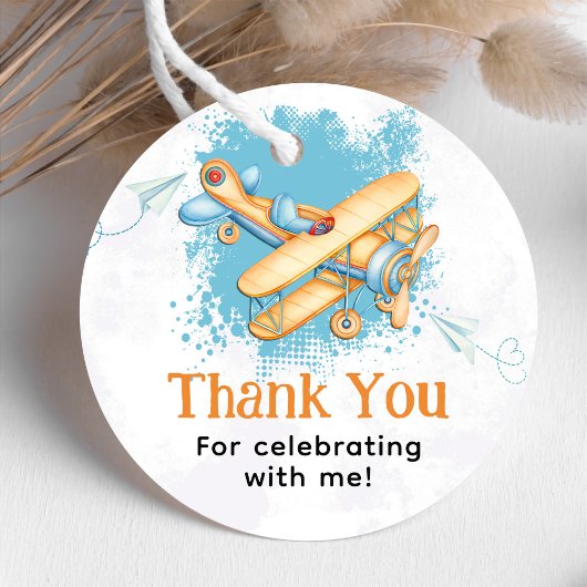 ヴィンテージ航空機第1誕生日パーティー フェイバータグ