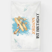 ヴィンテージ航空機第1誕生日パーティー 横断幕 (縦)