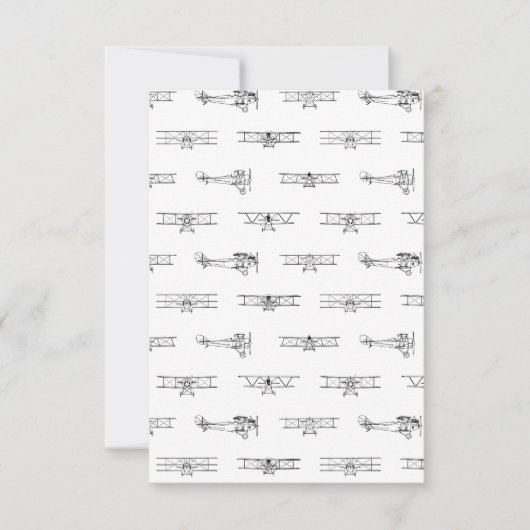 ヴィンテージ航空機航空主題のカスタム色 サンキューカード (正面)