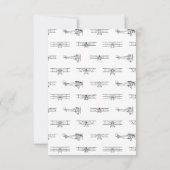 ヴィンテージ航空機航空主題のカスタム色 サンキューカード (裏面)