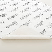 ヴィンテージ航空機航空主題のカスタム色 シェルパブランケット (3/4)