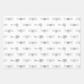 ヴィンテージ航空機航空主題のカスタム色 ラッピングペーパーシート (正面3)