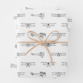 ヴィンテージ航空機航空主題のカスタム色 ラッピングペーパーシート (インサイチュ)