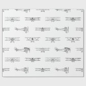 ヴィンテージ航空機航空主題のカスタム色 ラッピングペーパー (フラット)