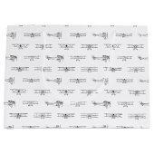 ヴィンテージ航空機航空主題のカスタム色 ラージペーパーバッグ (正面)