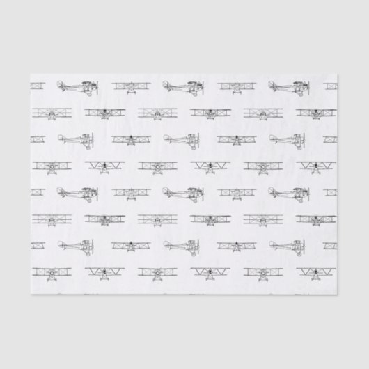 ヴィンテージ航空機航空主題のカスタム色 薄葉紙 (正面)