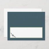 ヴィンテージ航空機赤ちゃんシャワー書き込み可能座席表 インビテーションポストカード (正面/裏面)