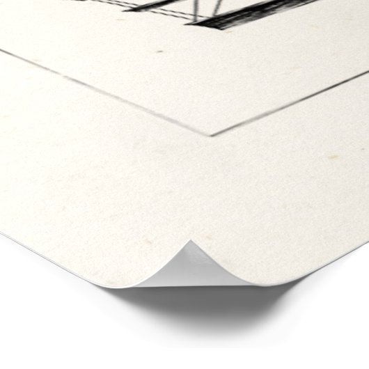 ヴィンテージ航空機飛行機飛行船レトロ飛行機 ポスター (角)