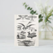 ヴィンテージ航空機飛行機飛行船レトロ飛行機 ポストカード (スタンド正面)