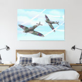 ヴィンテージ航空機 キャンバスプリント (インサイチュ (寝室))