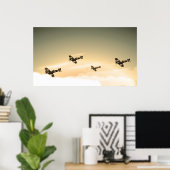 ヴィンテージ航空機 ポスター (ホームオフィス)