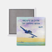 ヴィンテージ航空機 – 日付の保存 マグネット (正面/裏面)