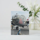 ヴィンテージ航空機 B-25 ミッチェル爆撃機 誕生日 ポストカード (スタンド正面)